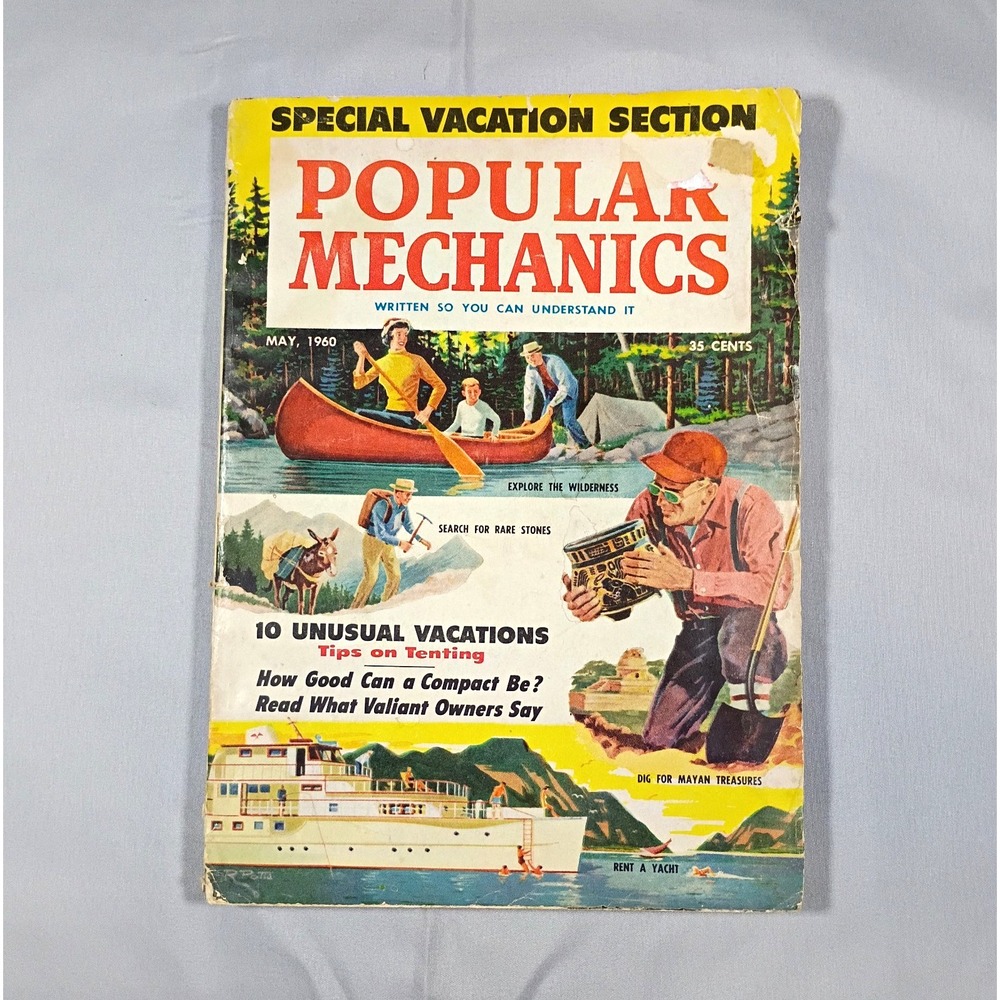 Popular Mechanics May 1960 Special Vacation Section Camping Tenting Illustrated